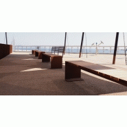 Banc public en bois cyria manta