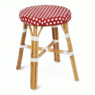 Bistromania Tabouret de terrasse ELYSEE - Rotin - Rouge - TE018