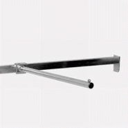 Bras droit L45cm pour barre de charge - tube 30x15mm - zingué - acier
