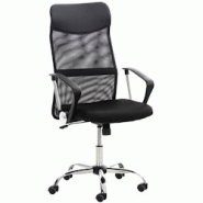 CLP Fauteuil de bureau Washington Noir - noir polyester 1012801 CLP Fauteuil de bureau Washington Noir - noir polyester 1012801