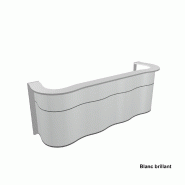 Comptoir d'accueil 3 postes Wave - MDD - Blanc brillant, 356_0