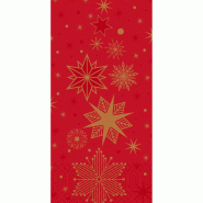 DUNI - Serviette ouate 40x40cm 3 plis pliage en 8 Stargazing Rouge 4x250 = 1000 pièces - rouge papier 211550