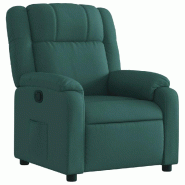 Fauteuil inclinable Vert foncé Tissu Modèle Gervanel - 373542