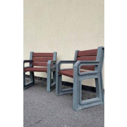Fauteuil public TARLO puriste et pratique, avec assise haute - Longueur 95 cm - ADS EQUIPEMENTS EURL
