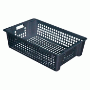 GASTROLAND Caisse ajourée empilable et emboîtable 600 x 380 GILAC - 28 L - Gris - gris 3701666010118