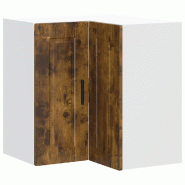 Helloshop26 - Armoire d'angle murale de cuisine 57 x 57 x 60 cm grand espace de rangement design épuré en bois d'ingénierie chêne 02_0050407 - Boi