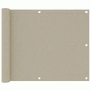 Helloshop26 - Écran de balcon brise pare vue protection confidentialité 75 x 300 cm tissu oxford beige 02_0010026 - 3000539547769