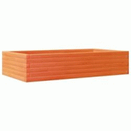 Helloshop26 - Jardinière bac lit surélevé plantes fleurs terrasse jardin cire 110 x 60 x 23 cm bois de pin massif marron 02_0038438 - 3000217671175 Helloshop26 - Jardinière bac lit surélevé plantes fleurs terrasse jardin cire 110 x 60 x 23 cm bois de pin massif marron 02_0038438 - 3000217671175