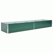 Helloshop26 - Jardinière lit surélevé plantes fleurs jardin acier galvanisé 320 x 80 x 45 cm vert 02_0001112 - 3000074711533 Helloshop26 - Jardinière lit surélevé plantes fleurs jardin acier galvanisé 320 x 80 x 45 cm vert 02_0001112 - 3000074711533