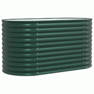 Helloshop26 - Jardinière surélevée moderne minimaliste terrasse jardin 160 x 80 x 81 cm en acier vert 02_0058905 - vert acier 3000240840999