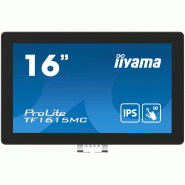 Iiyama ProLite TF1615MC-B1 écran plat de PC 39,6 cm (15.6") 1920 x 1080 pixels Full HD Écran tactile Noir Iiyama ProLite TF1615MC-B1 écran plat de PC 39,6 cm (15.6") 1920 x 1080 pixels Full HD Écran tactile Noir