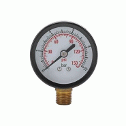Manomètre de pression vertical 1/4 de pouce - 63 mm - 0-10 BAR Manomètre de pression vertical 1/4 de pouce - 63 mm - 0-10 BAR