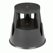 Marche pied sur roulettes auto bloquantes noir (H)432 mm, charge maximale 150 Kg