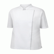 METRO PROFESSIONAL Veste de cuisine pour femmes, manches courtes, taille XL, blanc - XL blanc multi-matériau 4337231918368