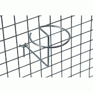 Porte chapeau Ø15cm pour grille - gris martelé - Fixation facile et mobile