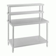 Royal Catering table inox avec étagère 2 niveaux acier inoxydable - inox 3000235068988