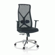 Siège de travail / chaise de bureau AZURRO B tissu maille / tissu noir hjh OFFICE - noir polyester 751014