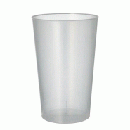 Starpak Gobelets réutilisables PP 0,5 l Ø 9,1 cm · 14 cm incassable (360 unités) PAPSTAR - transparent plastique polypropylène 89824-C