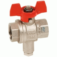 Vanne laiton avec prise porte-sonde 1/2