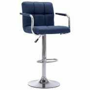 VidaXL Chaise De Bar Bleu Tissu - bleu 283413_0