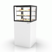 Vitrine chauffante INTEGRA chaleur sèche sur base haute - 600 mm - 3 niveaux - H1400 mm - IN60/50-140C | Sayl Barcelona - 515 mm, Accès Grab & Go, 1400