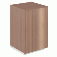 Angle de comptoir Vertigo T01 MDF naturel et noyer 60x60x93 cm