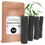 Binchotan japonais de hyuga x4 - charbons actifs - orinko - lot de 4 bâtonnets