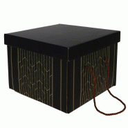 Boite carrée pliante Allure 27x27 - Boite carrée pliante Allure 27x27 -