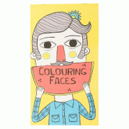 Cahier de coloriages Visages 12,5x22cm - par 100