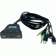 Dexlan switch kvm câbles intégrés hdmi 4k /usb/audio 2... 63840