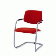 Fauteuil de réunion tissu, Roméo - Sitek - Noir_0