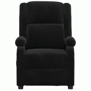 Fauteuil inclinable électrique noir velours Modèle Jerviora - 8720286936412