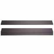 Mendler Lot de 4 lattes pour brise-vue WPC Sarthe, planches brise-vent, env. 1qm ~ 180cm, anthracite - gris Bois massif 2x76233