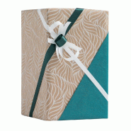 Papier cadeau kraft 'Cialos' recto/verso 0.70 x 50m - floral et vert