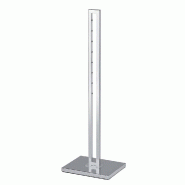 Portant 2 Branches Chromé sur Vérin - Structure modulable et compacte, hauteur 115cm, supporte jusqu'à 14kg