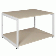 Table de présentation Cage blanc 105x80x60cm taupe