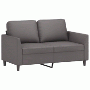 VidaXL Canapé à 2 places Gris 120 cm Similicuir Modèle Aero Essence Élite - Matériau naturel 359330