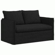 VidaXL Canapé Noir 136 x 82 x 85 cm tissu Modèle Atlas Office Pro Évasion - 42024513