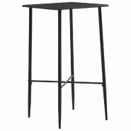 VidaXL Table de bar Noir 60x60x111 cm MDF Modèle Helios Loft - Bois manufacturé 281549