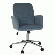 Chaise de bureau / Chaise pivotante / Chaise coque SOLAO CORD tissu menthe hjh OFFICE - bleu plastique 621984