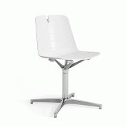 Chaise de réunion Mindy avec pied chromé. - Blanc_0
