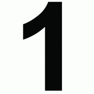 Chiffre autocollant noir - 1_0