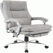 CLP Chaise de bureau Sirba avec fonction massage Gris - gris polyester 327211 CLP Chaise de bureau Sirba avec fonction massage Gris - gris polyester 327211