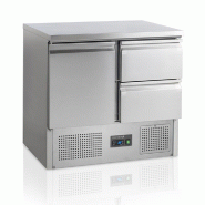 Comptoir pour saladette GN1/1 - 1 porte pleine à charnières | Tefcold - SA912