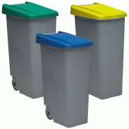 Denox - Reciclo Jeu de 3 Conteneurs à Déchets Fermés 330L Capacité Totale en Plastique de couleur Multicolore - multicolore plastique PK3340