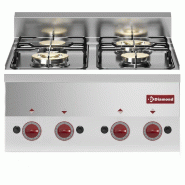 Diamond - Cuisinière 4 feux gaz -Top- - réf. G60/4F6T-N - gris inox AKS-G60/4F6T-N