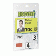Durable Boîte de 20 porte-badges, pour format A6, transparent - 4005546808147