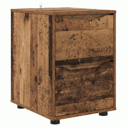Helloshop26 - Armoire de rangement rectangulaire fonctionnelle 40 x 48 x 57 cm style minimaliste en bois d'ingénierie bois ancien 02_0054619 - Bois m