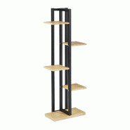 Helloshop26 - Étagère à plantes en métal intérieur 117 x 43 x 22 cm 5 niveaux avec surfaces spacieuses style bois en acier noir 13_0011043 - noir Helloshop26 - Étagère à plantes en métal intérieur 117 x 43 x 22 cm 5 niveaux avec surfaces spacieuses style bois en acier noir 13_0011043 - noir