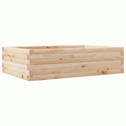 Helloshop26 - Jardinière bac lit surélevé plantes fleurs terrasse jardin 90 x 60 x 23 cm bois de pin massif marron 02_0038008 - 3000214019277_0